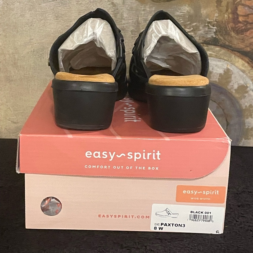 Easy Spirit Black Wide Width Footwear - Picture 3 of 6